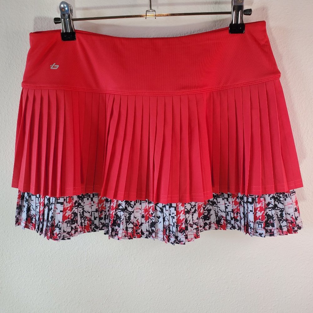 Bolle skort skirt pleated M pink black yoga tennis athleisure